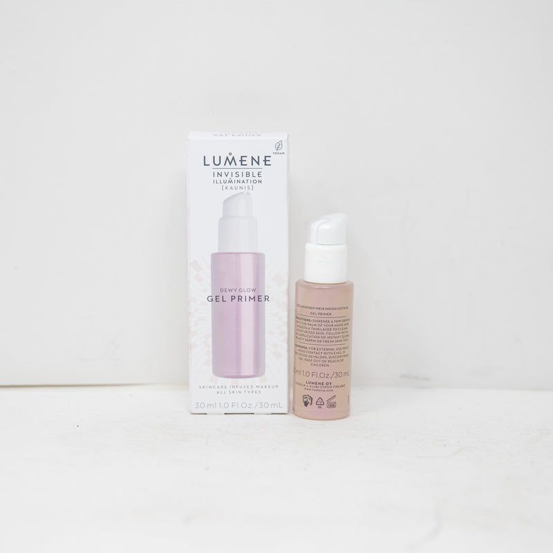 NEW Lumene Invisible Illumination Dewy Glow Gel Primer Skincare Infused Makeup