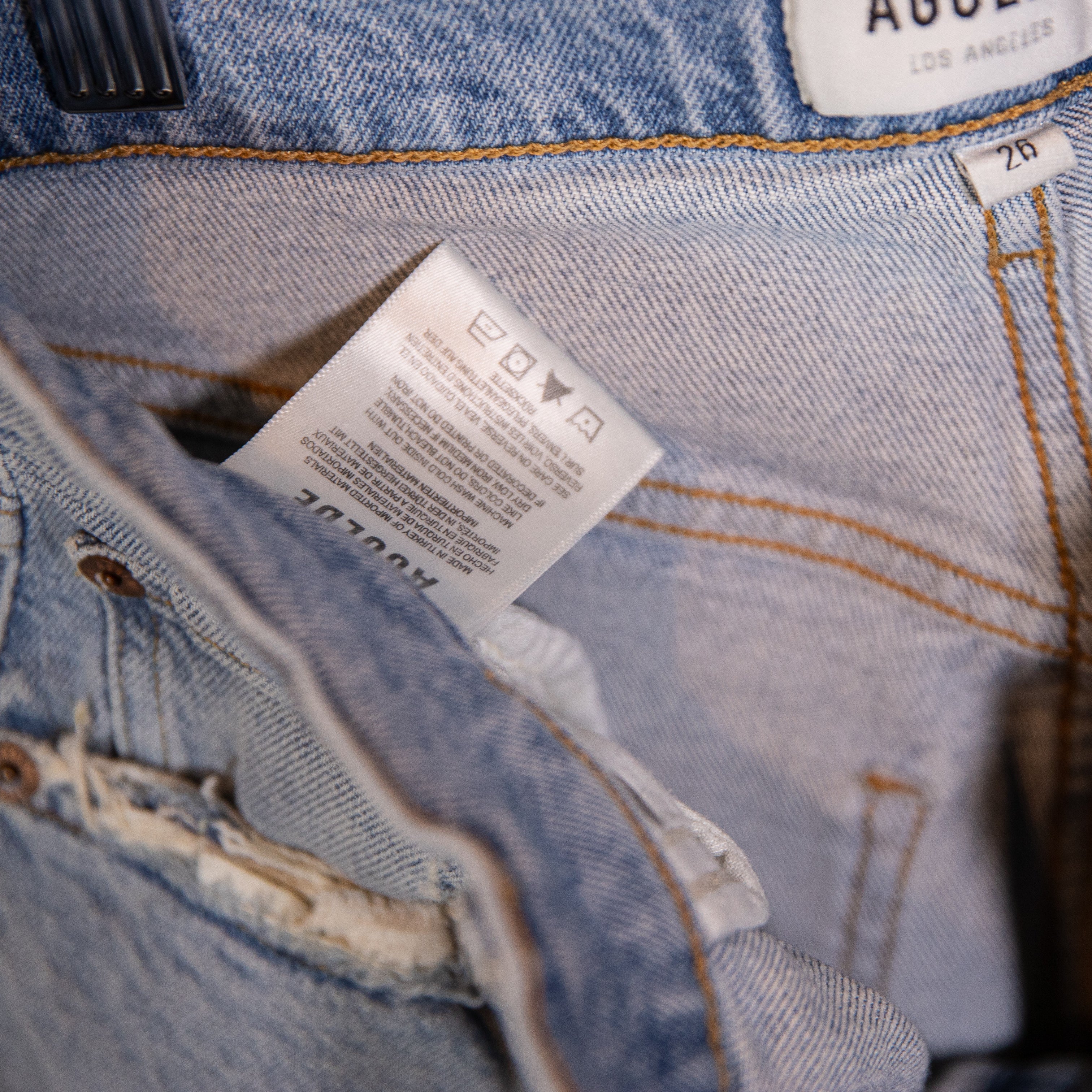 Agolde Women's High Rise Stovepipe Straight Leg Cotton Denim Jeans Destination