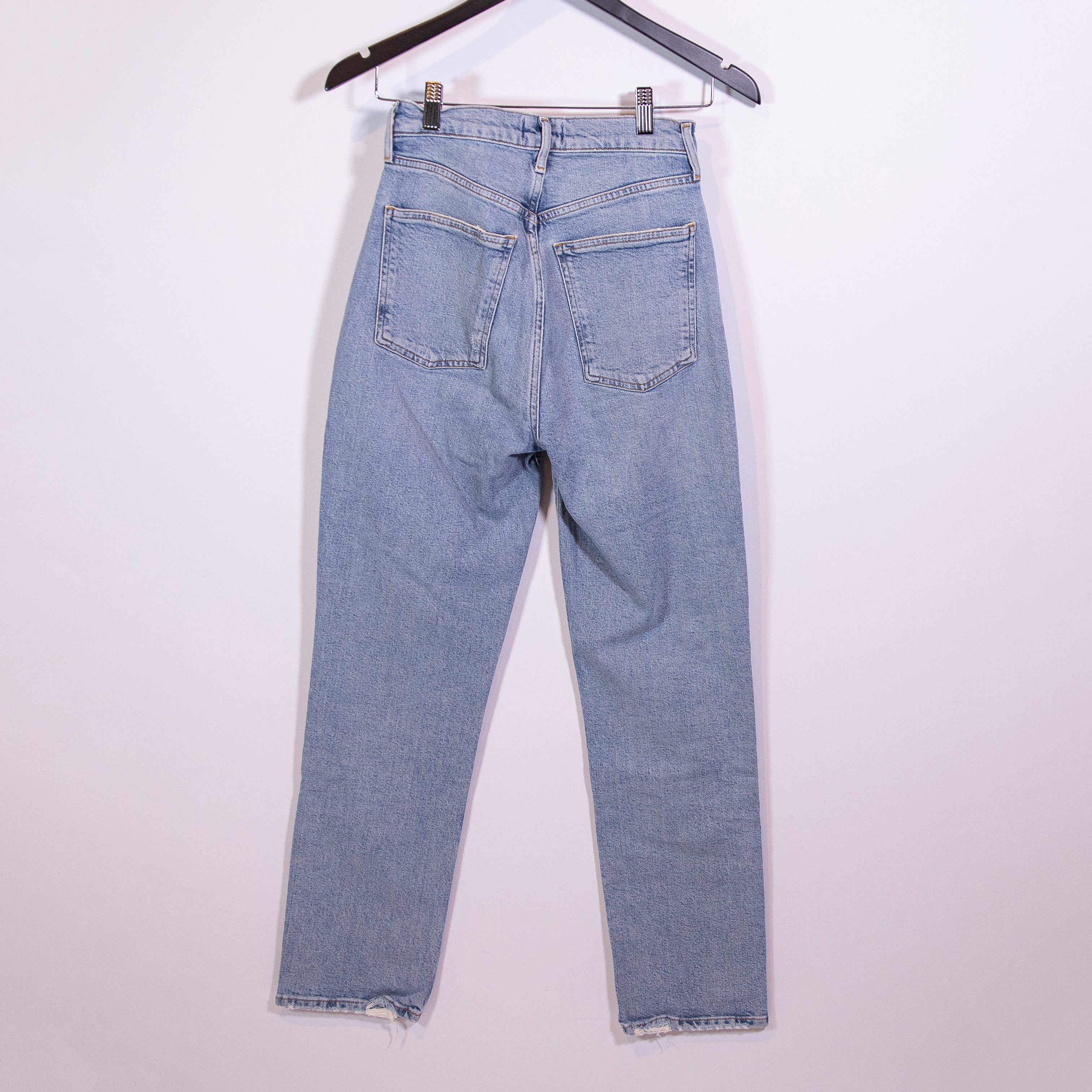 Agolde Women's High Rise Stovepipe Straight Leg Cotton Denim Jeans Destination