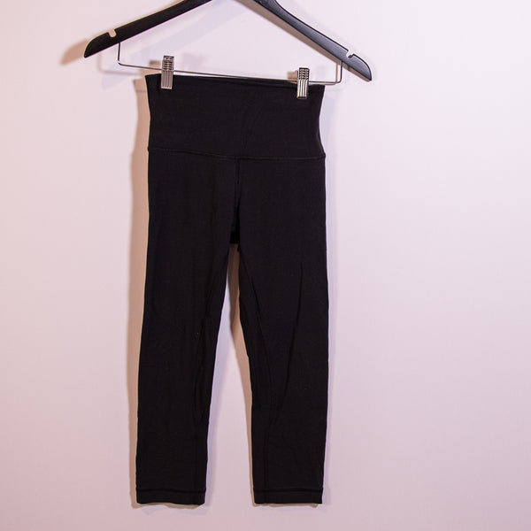 Lululemon Women's Align High Waisted Work Out Leggings Solid Black Pants 2