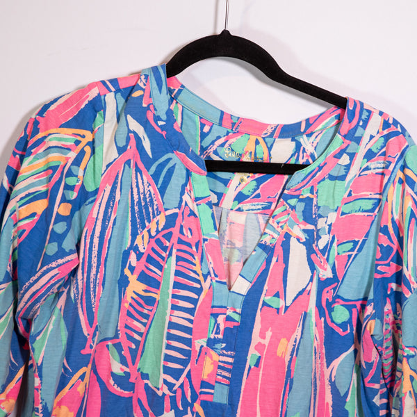 Lilly Pulitzer Ali Out To Sea Sail Boat Nautical Print Pattern Cotton Dress L