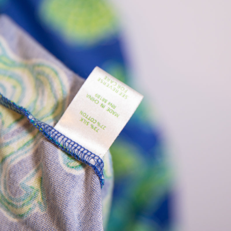 Lilly Pulitzer Silk Cotton Lightweight Halter Starry Blue Fallin In Love Dress