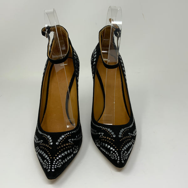 Isabel Marant Stanley Genuine Suede Studded Embellished Ankle Strap High Heels