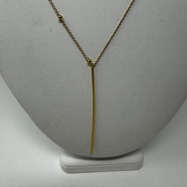 Gorjana 14k Yellow Gold Plated Long Bar Vertical Layering Necklace