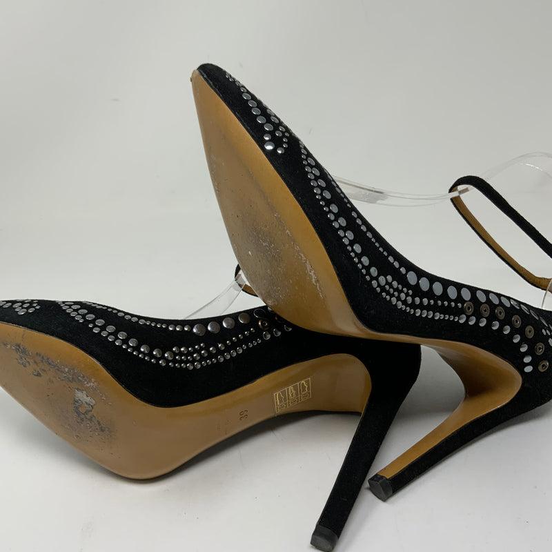 Isabel Marant Stanley Genuine Suede Studded Embellished Ankle Strap High Heels