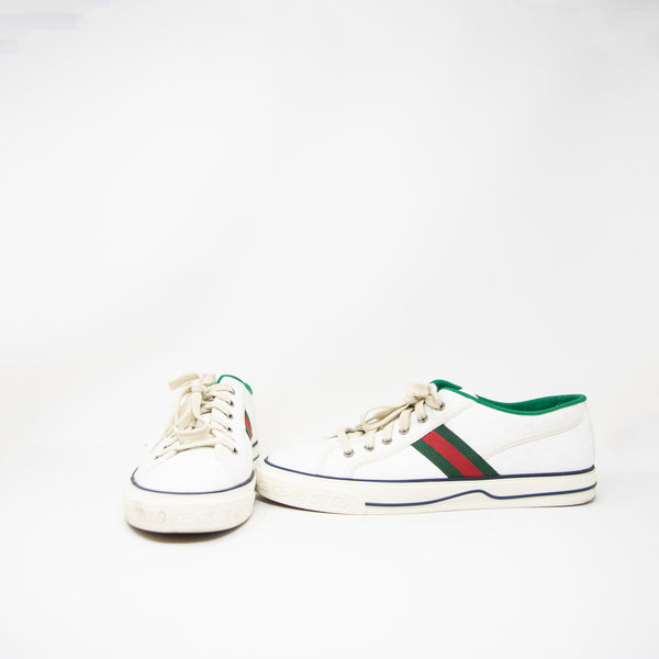 Gucci Men's Tennis 1977 Platform Logo Lace Up Low Top Canvas Sneakers Shoes 11