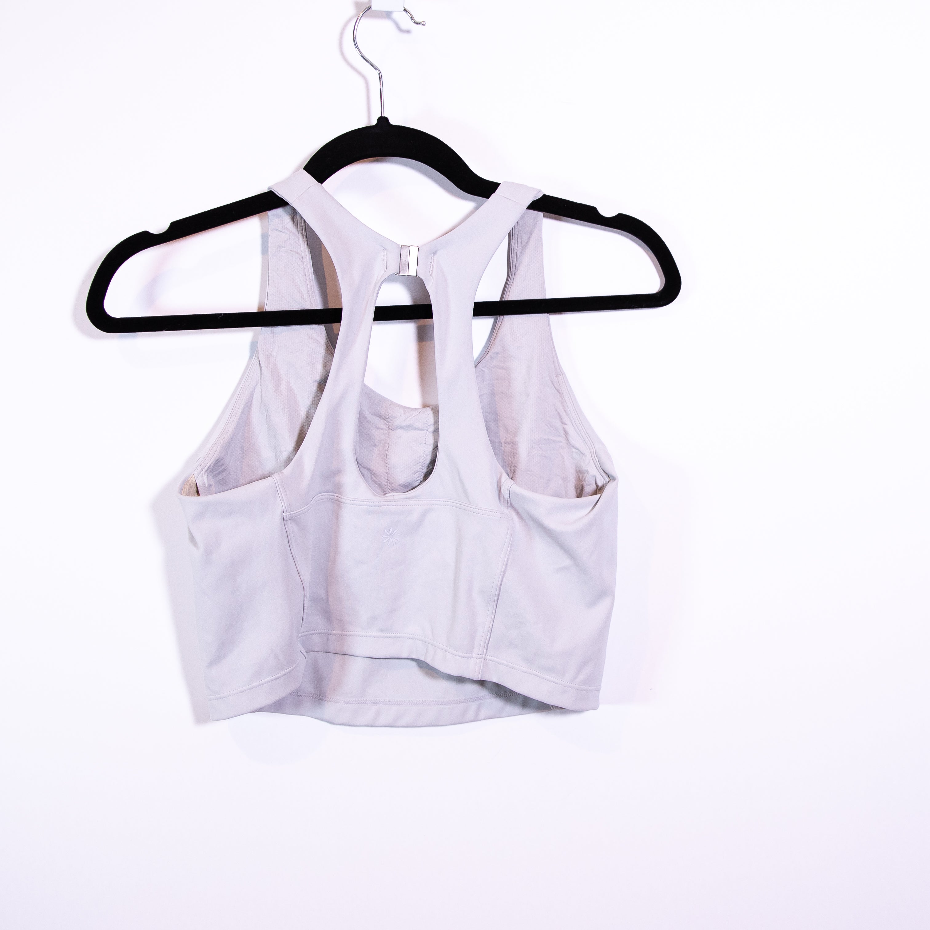 Athleta Women's Racerback Athletic Work Out Cropped Tank Top Light Blue Small