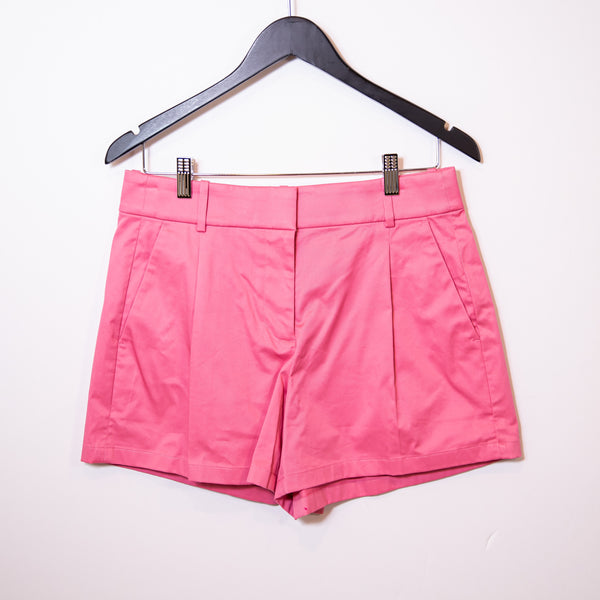 NEW J. Crew High Rise Pleated Mini Short In Lightweight Chino Cotton Poplin Pink