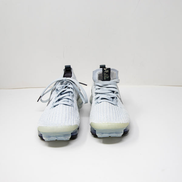 NEW Nike Women's Vapormax Flyknit 3 Running White Silver AJ6910-101 Sneakers 8.5