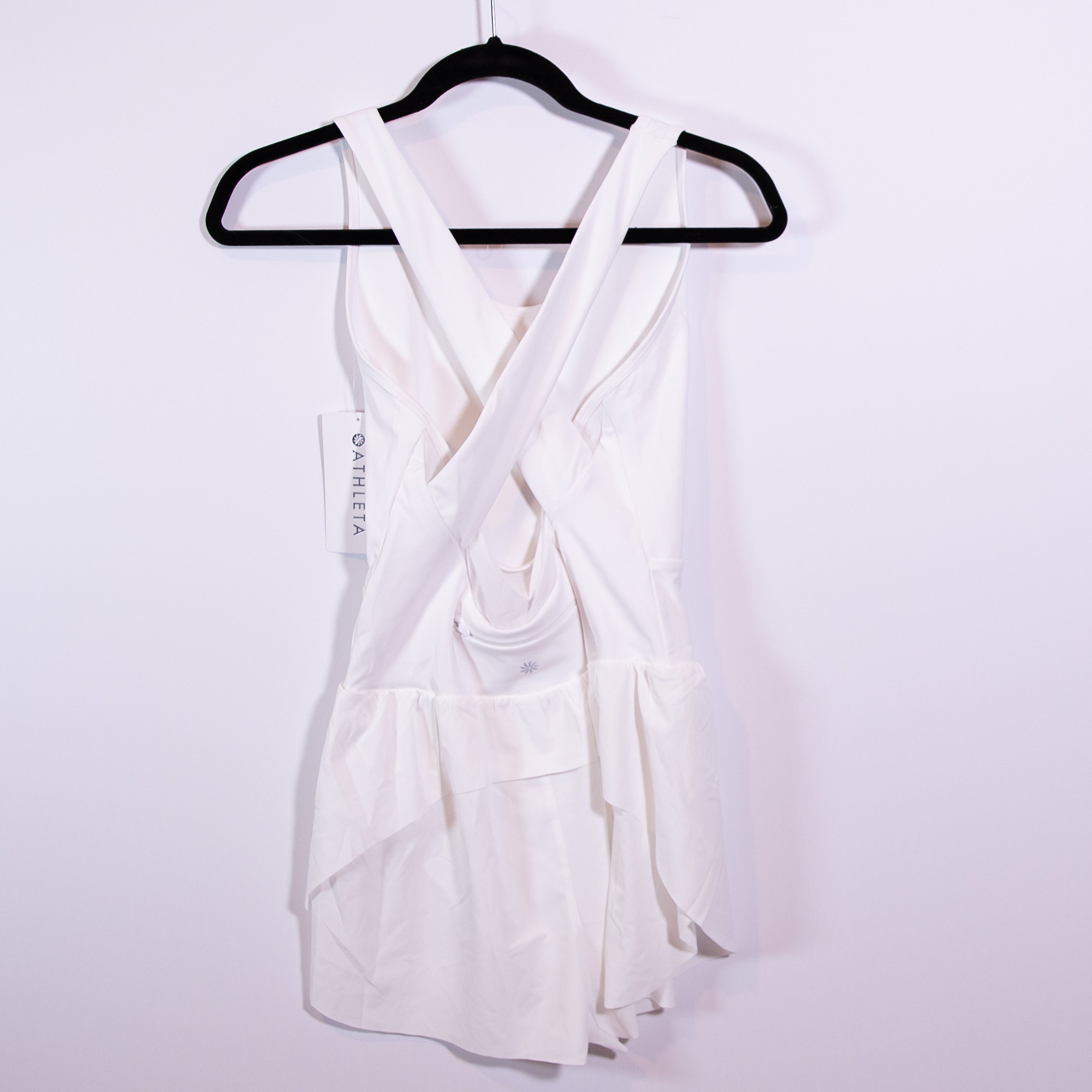 NEW Athleta Crossover Runs Athletic Work Out Mini Short Solid White S