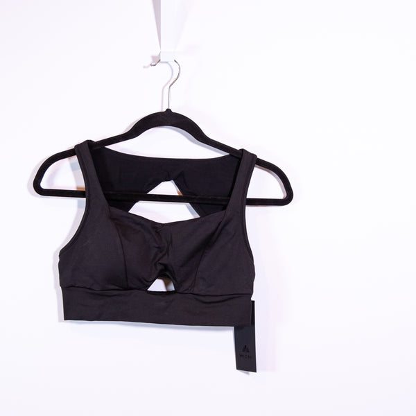 NEW Michi Verve Longline Cut Out Athletic Work Out Sports Bra Black Medium