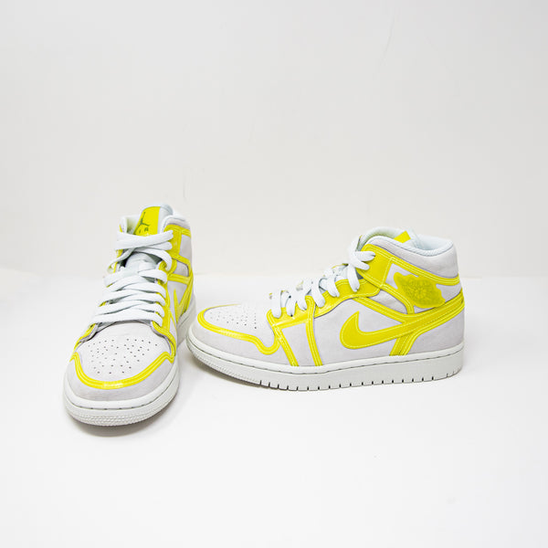 NEW Nike Women's Jordan Air 1 Mid LX DA5552 107 Opti Yellow High Top Sneakers