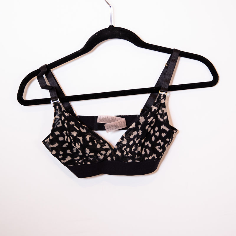 Stella McCartney Marguerite Riding Soft Cup Mesh Adjustable Leopard Bra Intimate