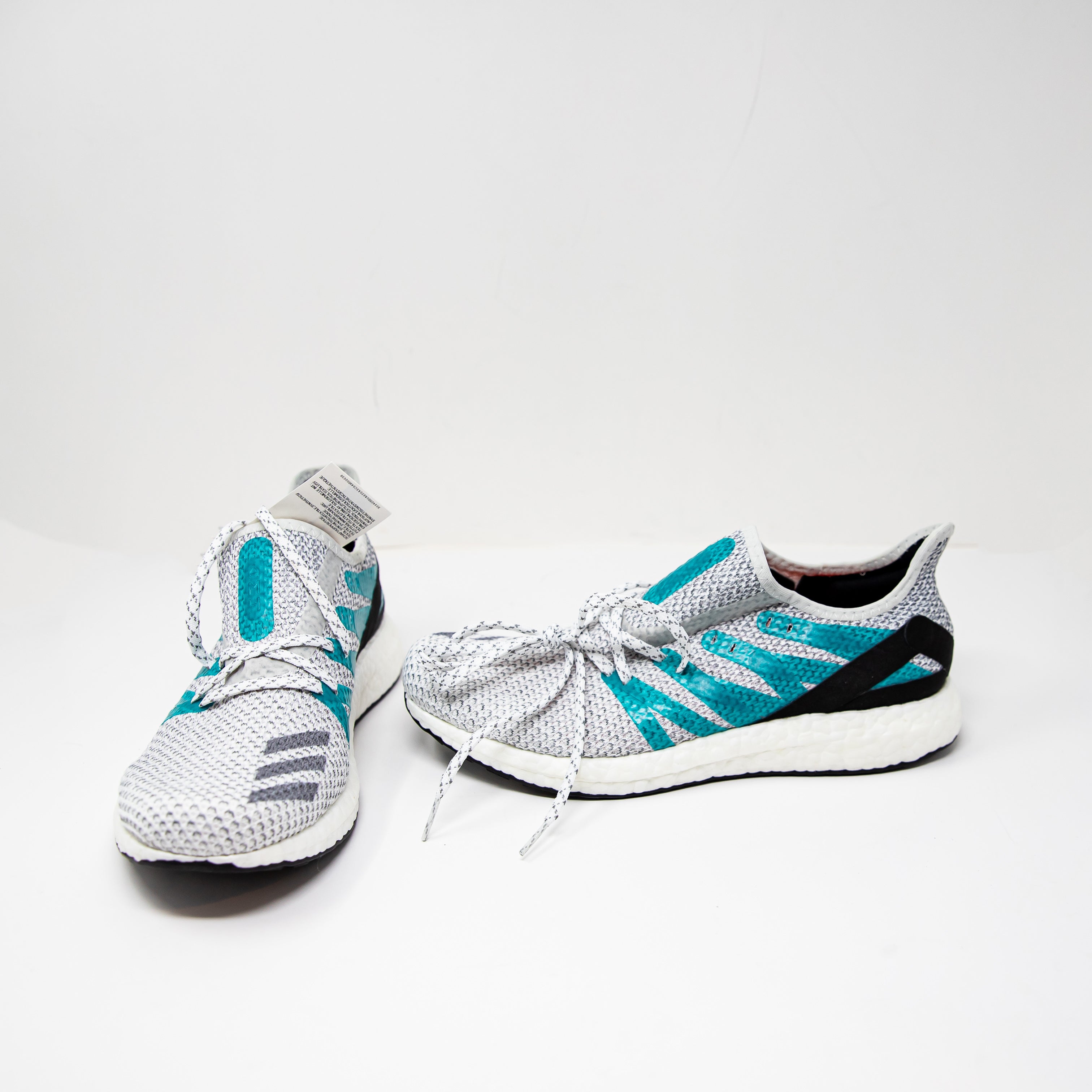 NEW Adidas Women's Am4ldn White Gray Black Lace Up Running Shoes Sneakers 6