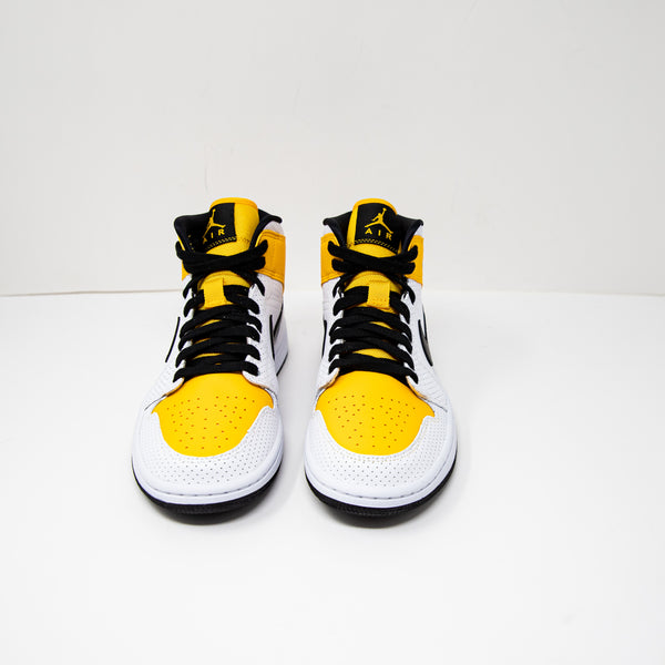 NEW Nike Air Jordan Women's 1 Mid Laser Orange White Black High Top Sneaker Shoe