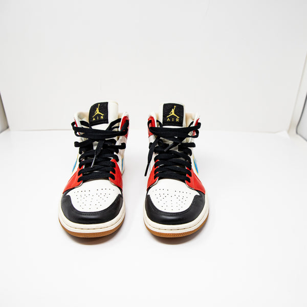 Nike Air Jordan Women's 1 Mid Let(Her)Man DC1426-100 High Top Sneakers Shoes 8