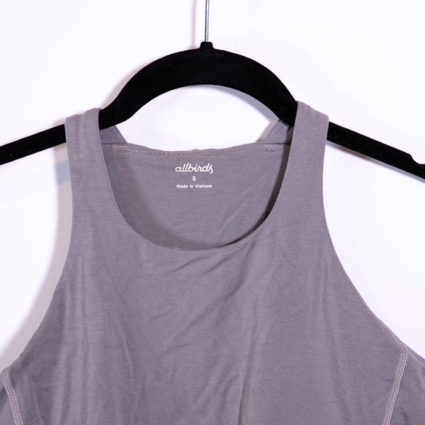 Allbirds Women's Natural Run Form Racerback Athletic Work Out Tank Top Gray S