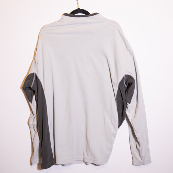 Columbia Men's Quarter Zip Lightweight Fleece pullover Long Sleeve Sweater Gray