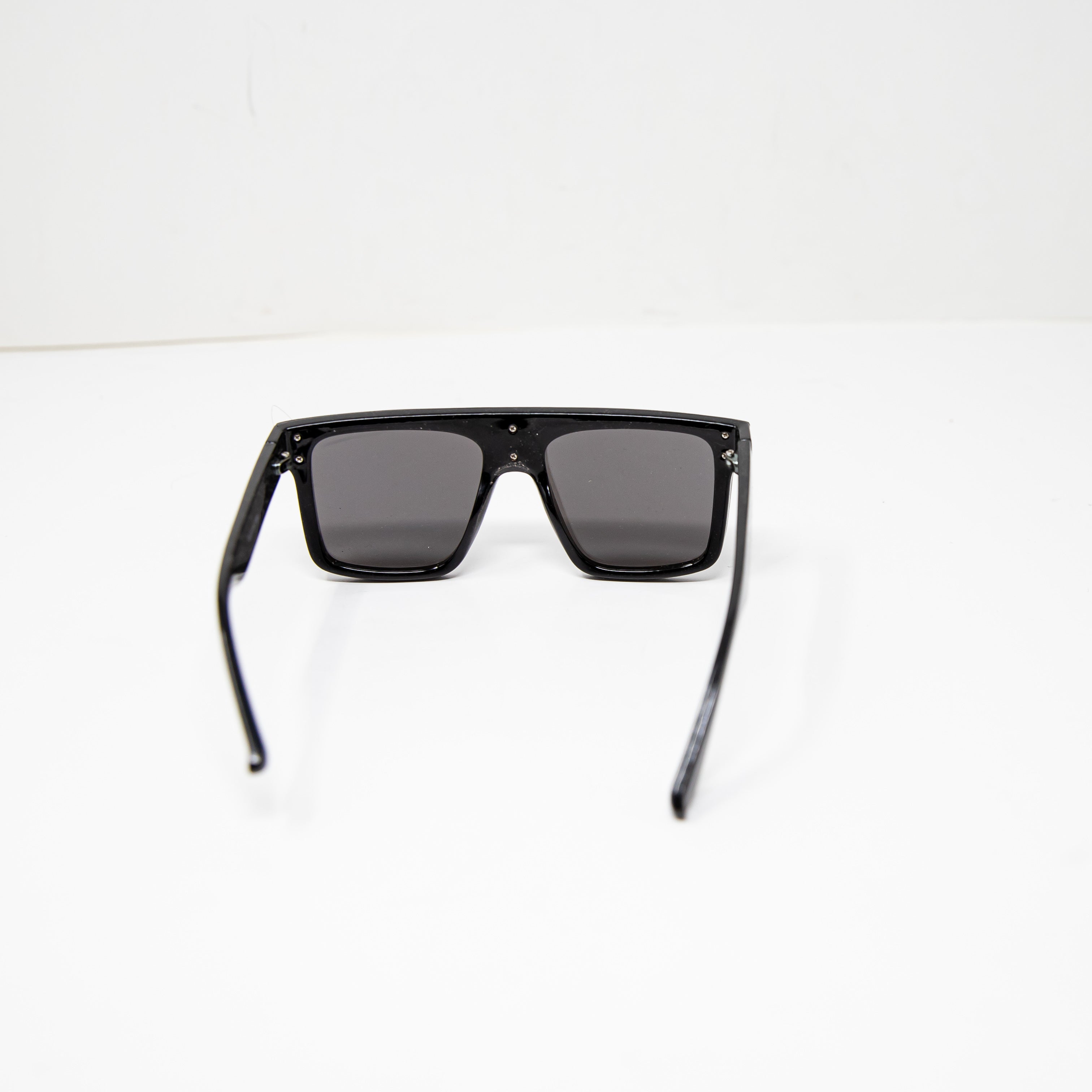 Zara Black Mirrored Reflective Square Oversized Windshield Sunglasses