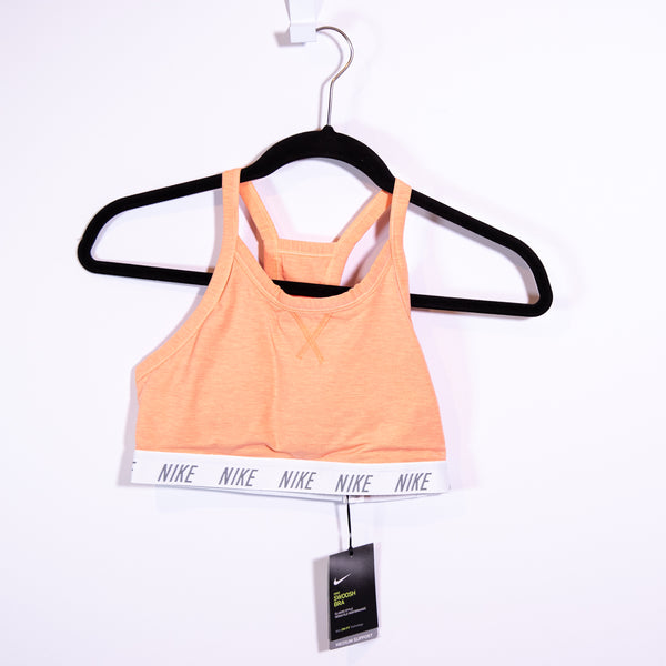 NEW Nike Women's Dry Fit Racerback Athletic Work Out Running Sports Bra Orange S