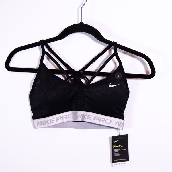 NEW Nike Women's Indy Aero Adapt Bv6342 Racerback Athletic Sports Bra Black S