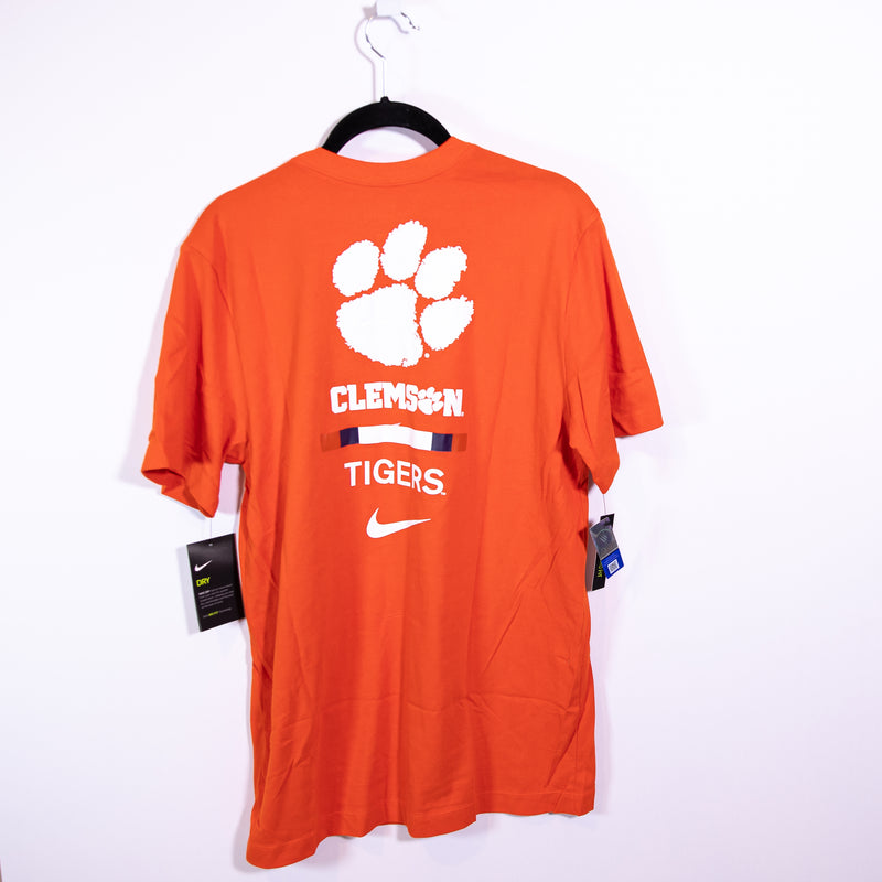 NEW Nike Dry Clemson College Tigers Graphic Print Crew Neck Short Sleeve Shirt M