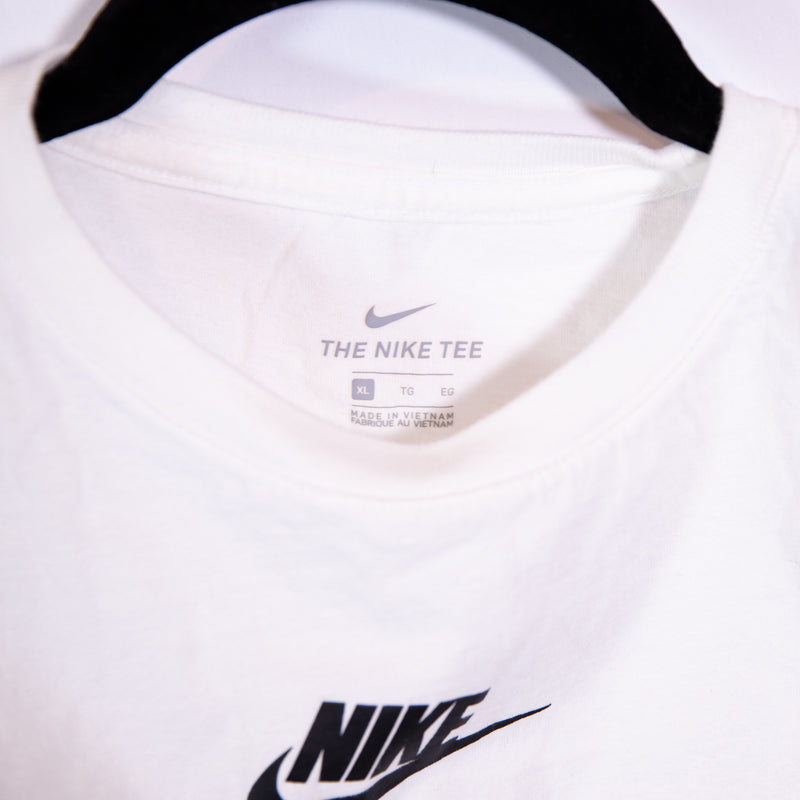 Nike Air Women's The Nike Tee Cotton Crew Neck Short Sleeve Cropped Shirt White