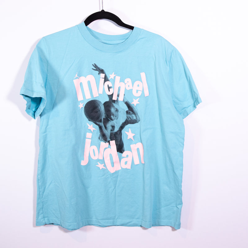 Nike Michael Jordan Air Graphic Print Cotton Crew Neck Short Sleeve Tee Shirt XL