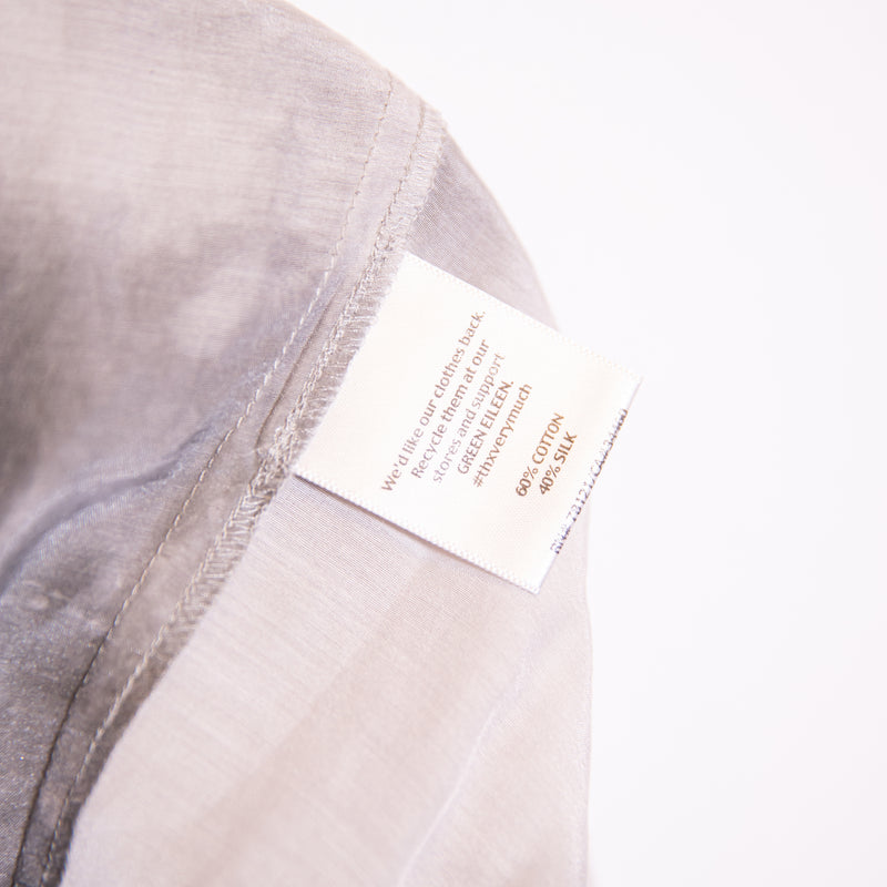 Eileen Fisher Cotton Silk Gray White Marbled Tie Dye Lightweight Tank Top Blouse