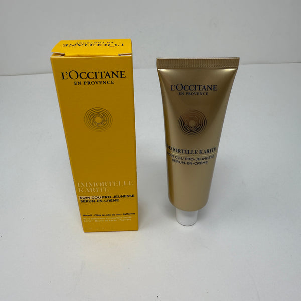 NEW L'Occitane Immortelle Karite Pro Youth Neck Care Serum In Cream Full Size