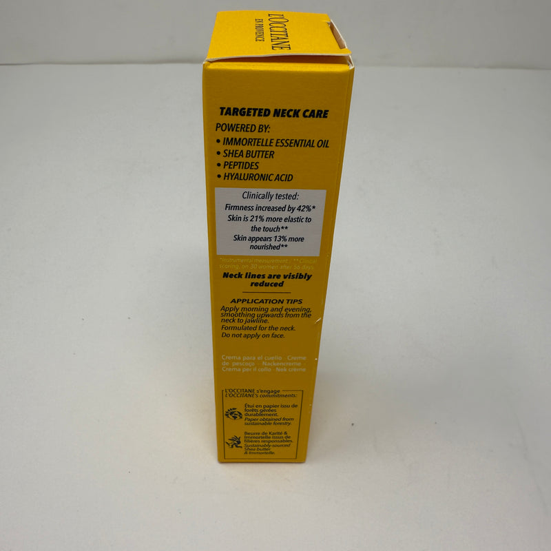 NEW L'Occitane Immortelle Karite Pro Youth Neck Care Serum In Cream Full Size