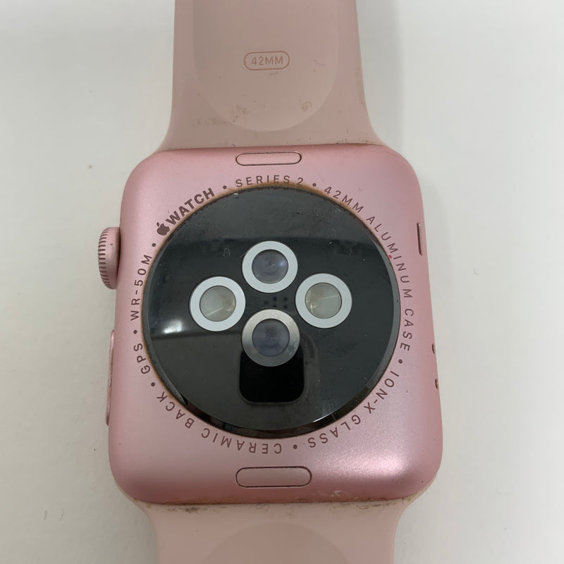 Apple Watch Series 2 42MM Aluminum Case ION-X Glass Ceramic Back Watch Pink