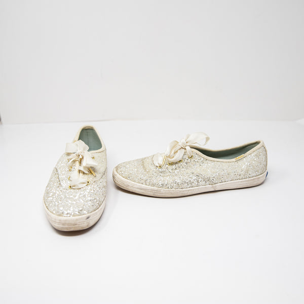 Keds x Kate Spade Women's Glitter Sparkle Embellished Low Top Sneakers Shoes 6