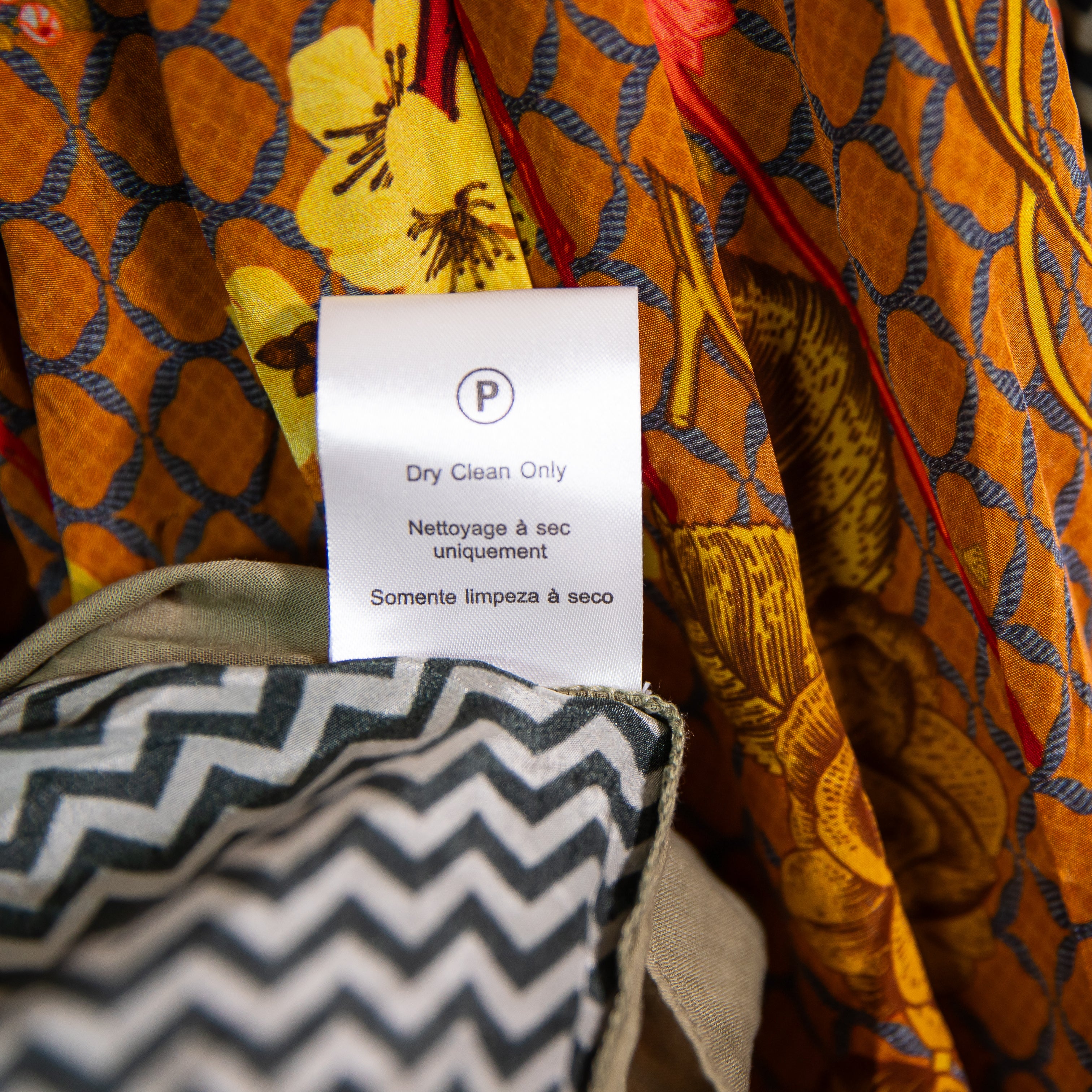 Siddhartha Bansal Sylvan Print Smocked Strapless Crepe Dress Front Slits Medium