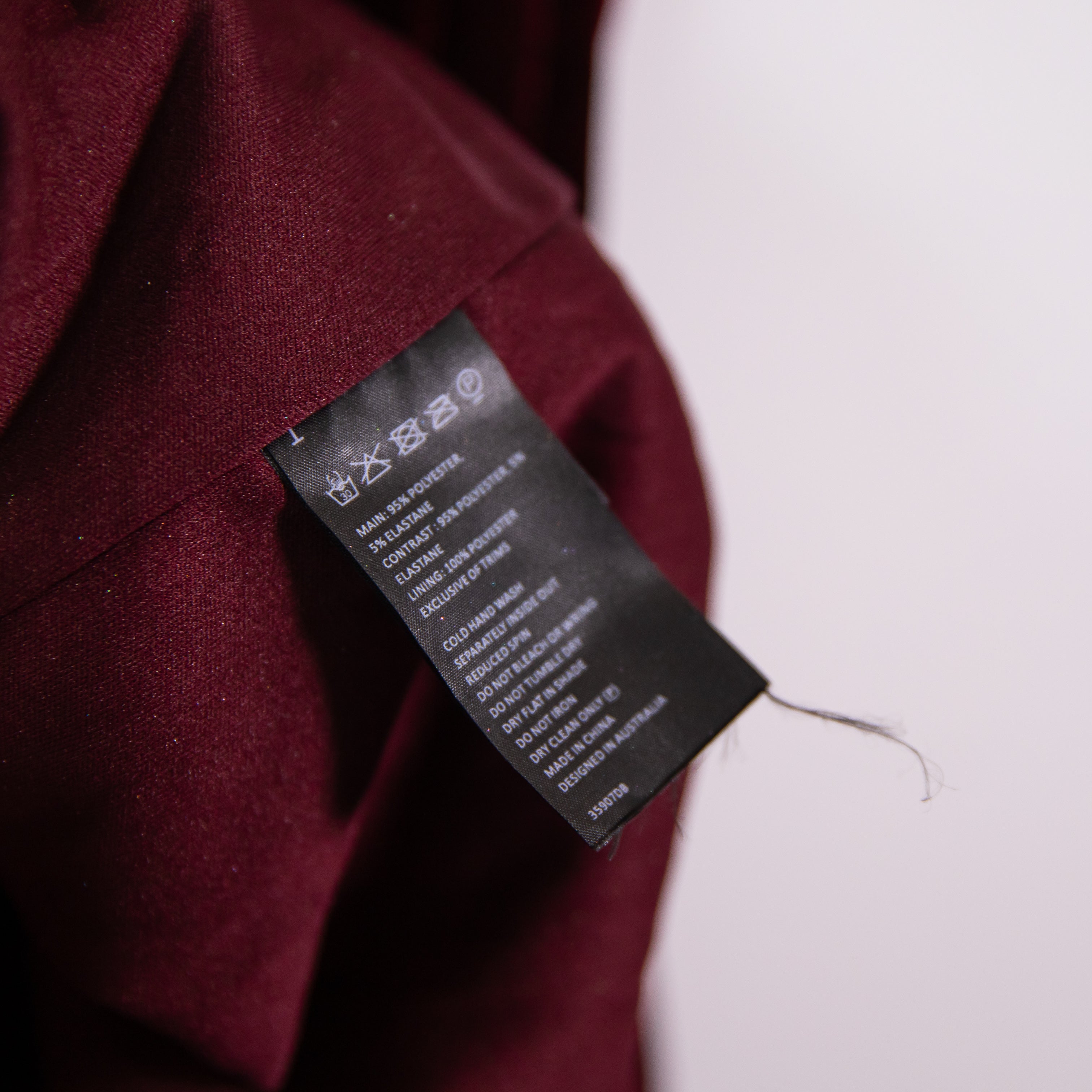 Bardot Yve Velvet Velour Halter High Slit Long Maxi Dress Burgundy 6