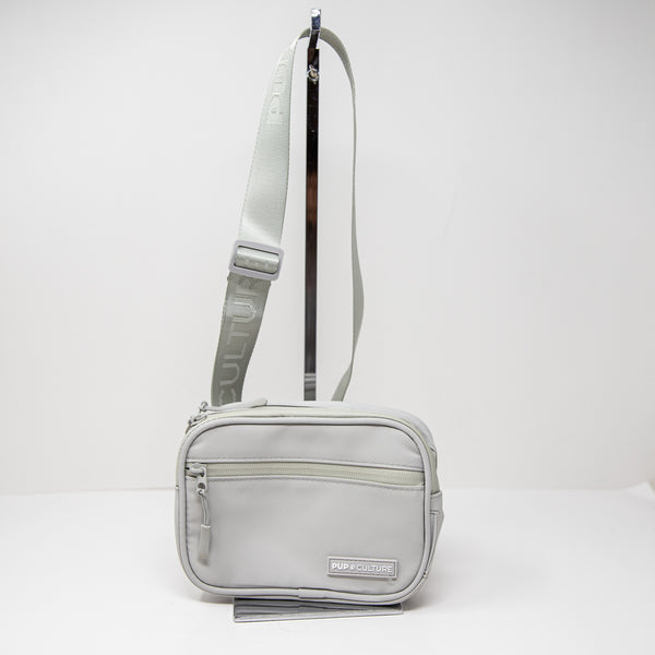 Pup Culture Cross Waist Body Dog Training Treat Pouch Purse Bag Gray