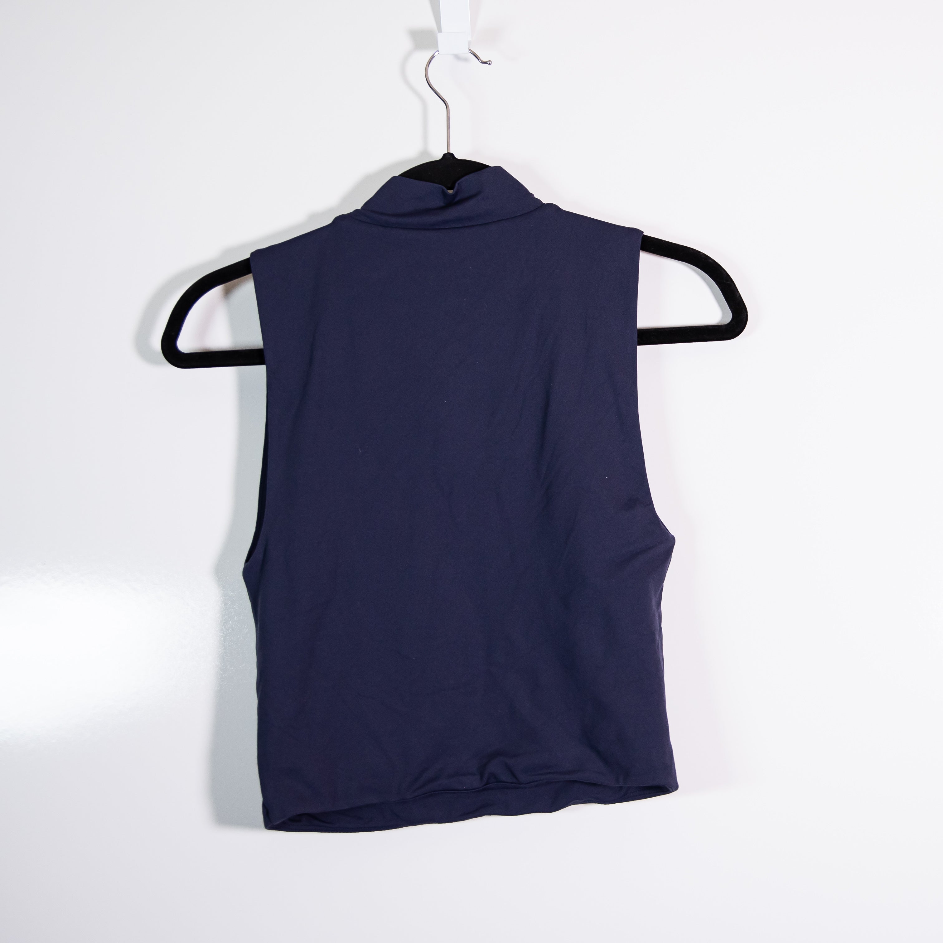 Babaton Aritzia Women's Contour Mock Neck Sleeveless Stretch Tank Top Blue M