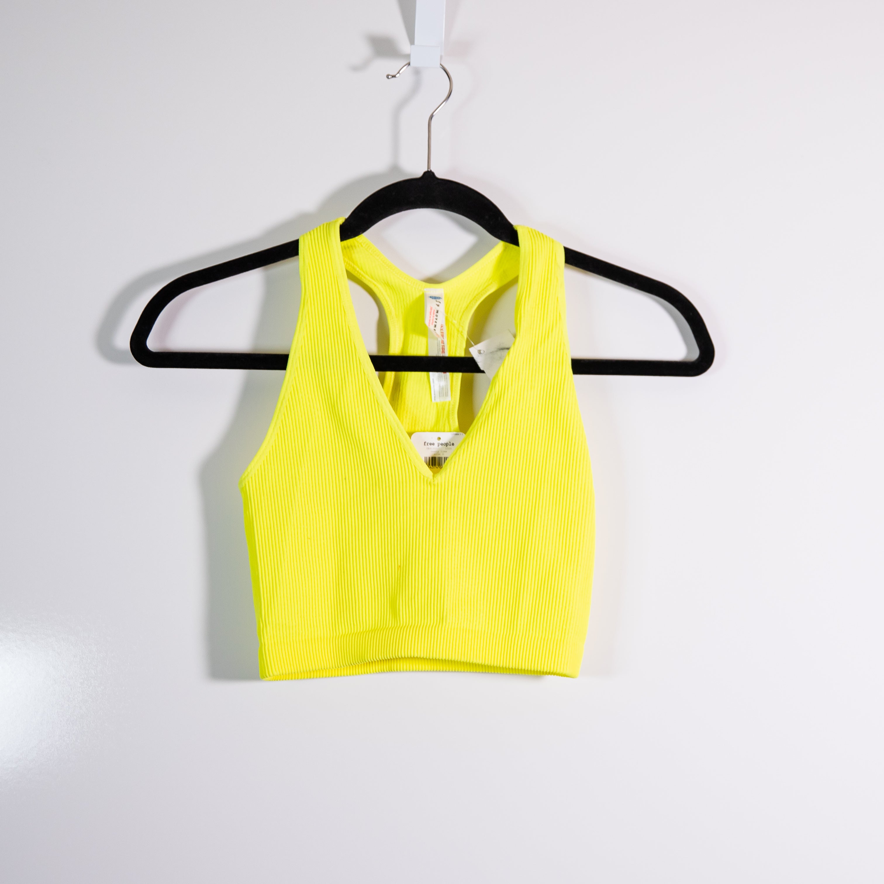 NEW Free People FP Movement Free Throw Crop Athletic Work Out Tank Zesty Lime S