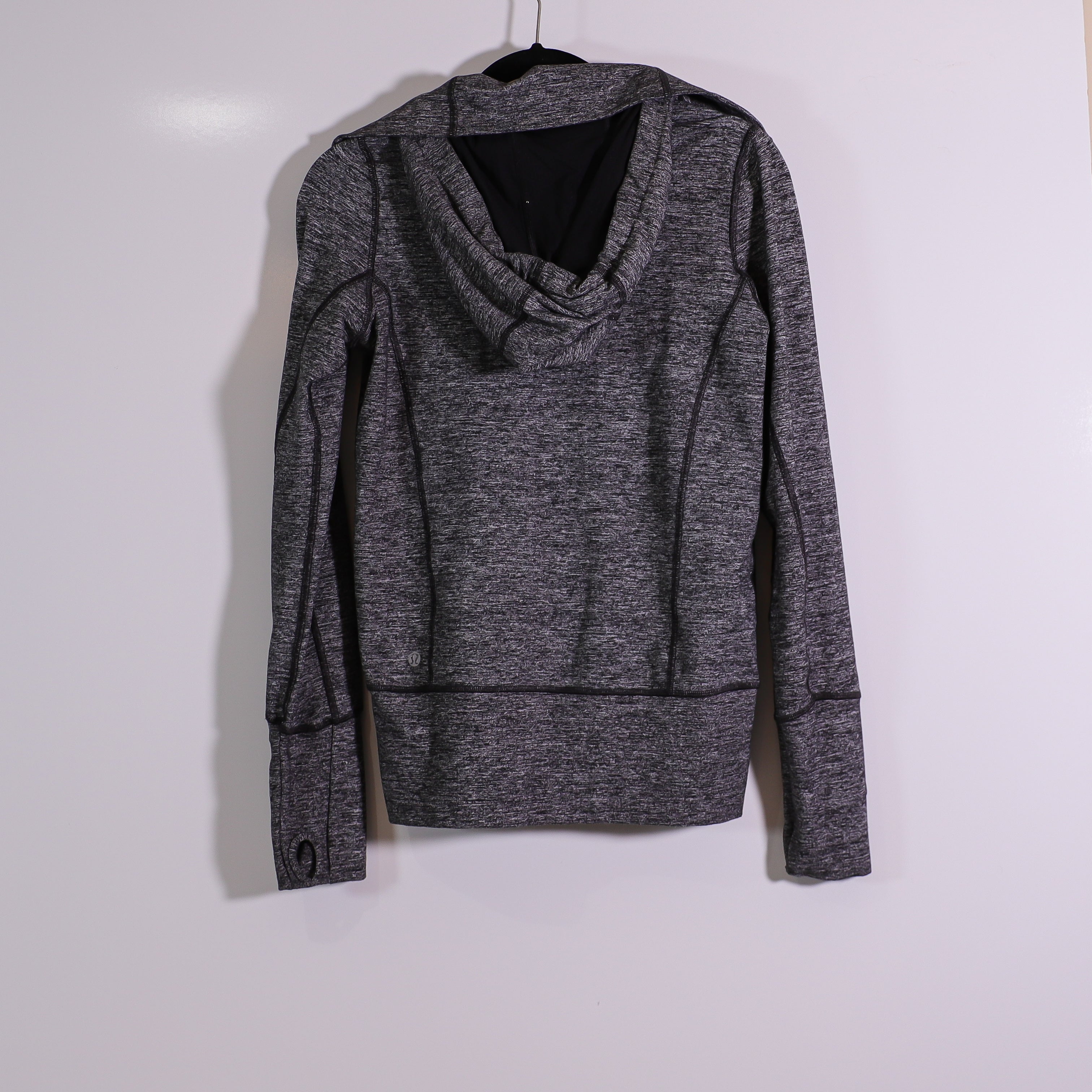 Lululemon Women's In Stride Full Zip Hooded Athletic Work Out Jacket Gray Purple