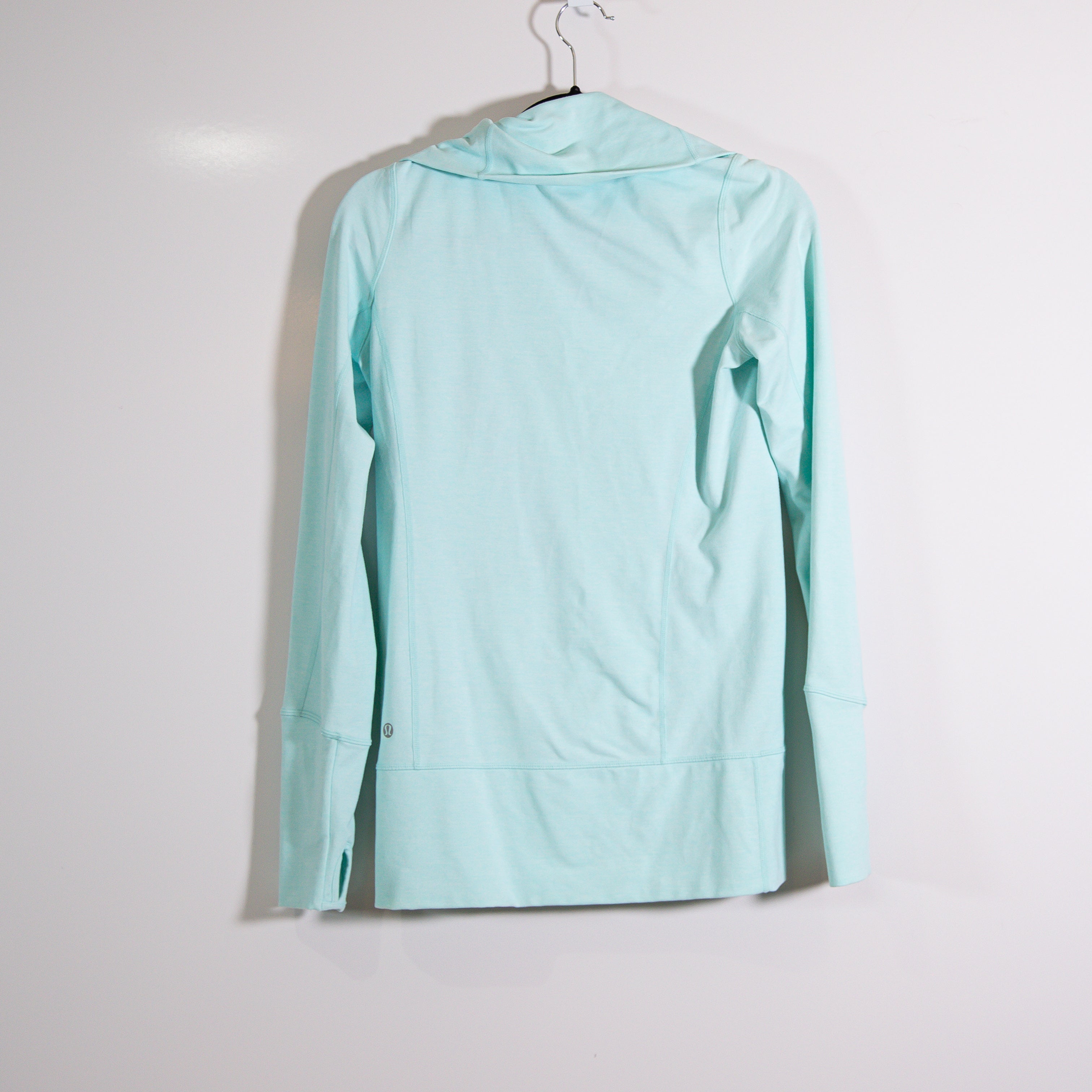 Lululemon In Stride Full Zip Hooded Work Out Jacket Aquamarine Discover Stripe 4