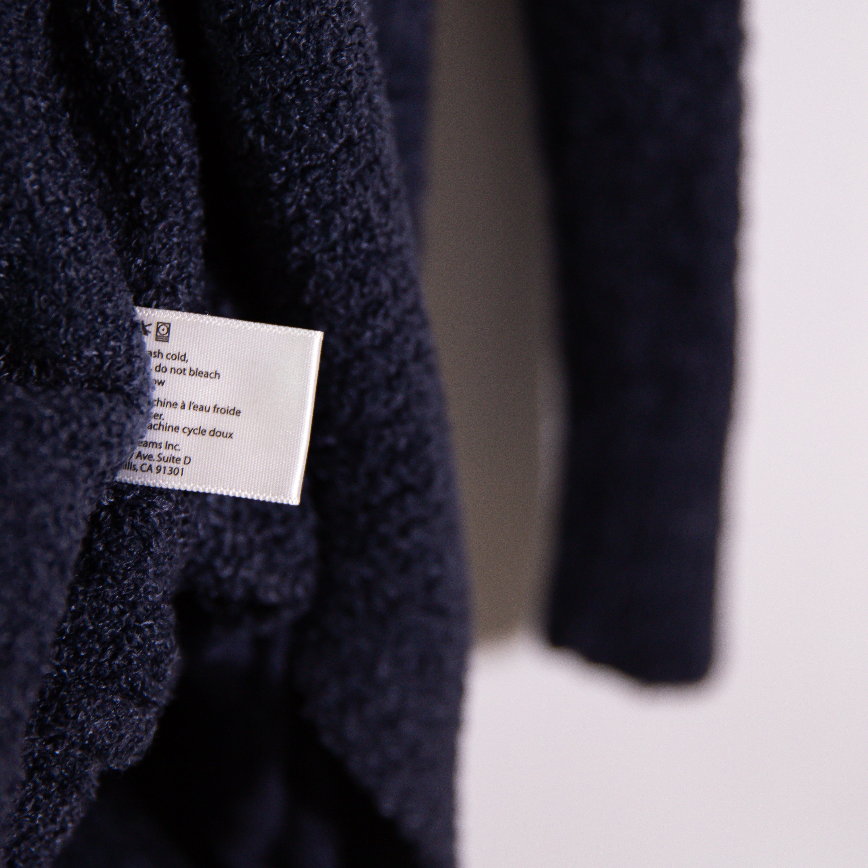 Barefoot Dreams CozyChic Lite Circle Open Front Knit Cardigan Sweater Navy Blue