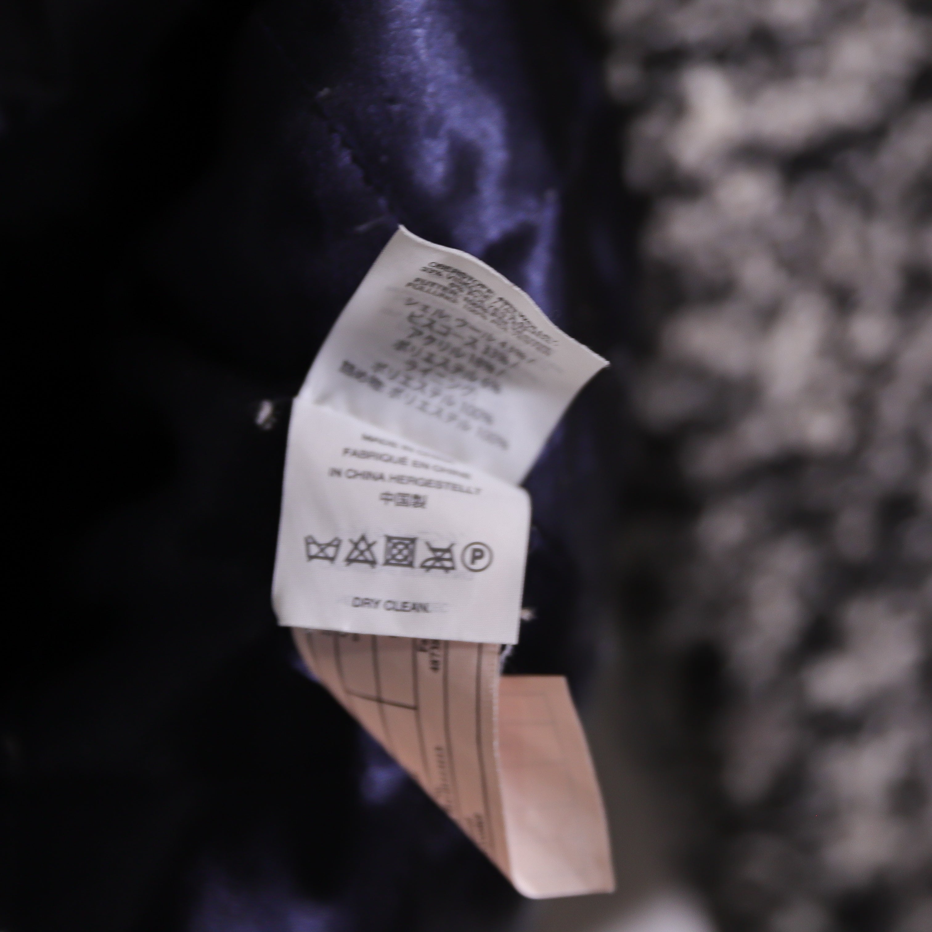 J. Crew Women's Lodge Wool Blend Boucle Tweed Woven Pea Coat Jacket Black Gray 4