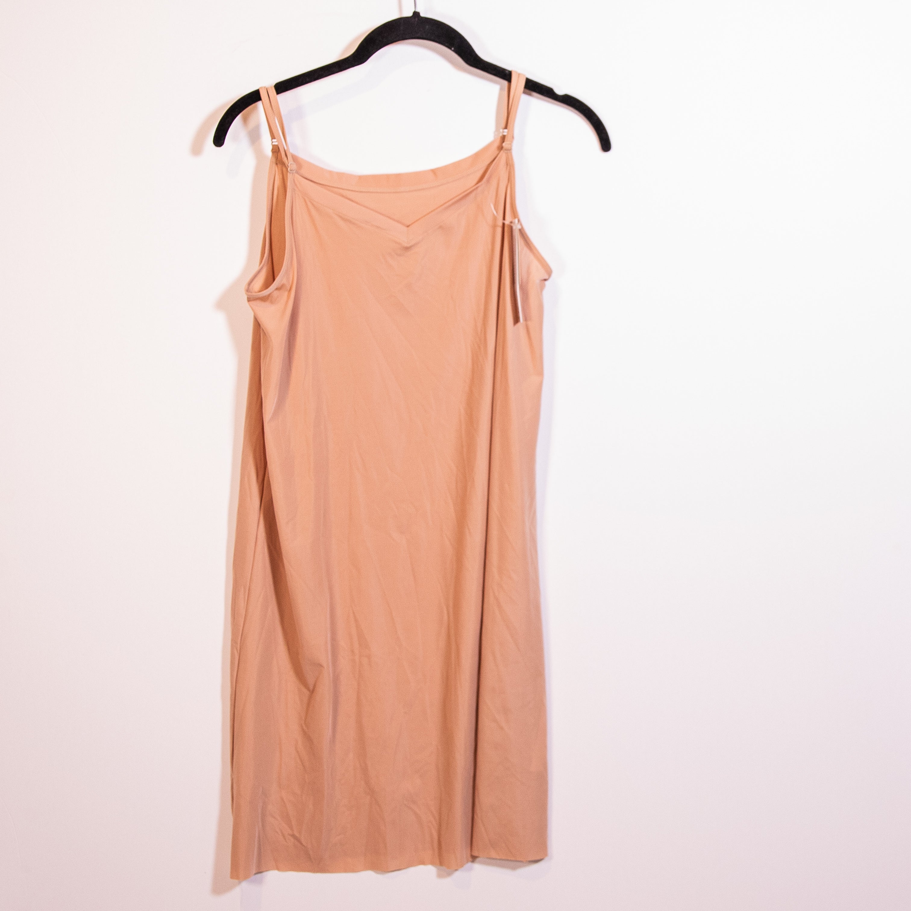 NEW Soma Intimates Smoothing Shaping Mini Dress Slip Soft Tan Neutral Large