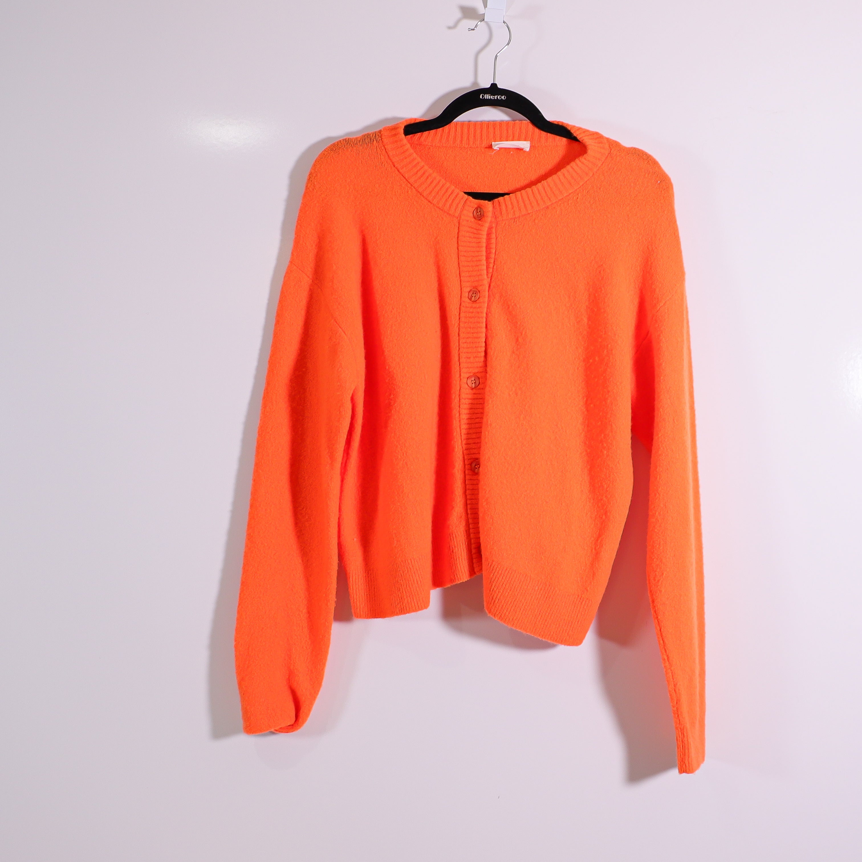 American Vintage DAM19E Wool Blend Knit Stretch Button Front Cardigan Sweater S