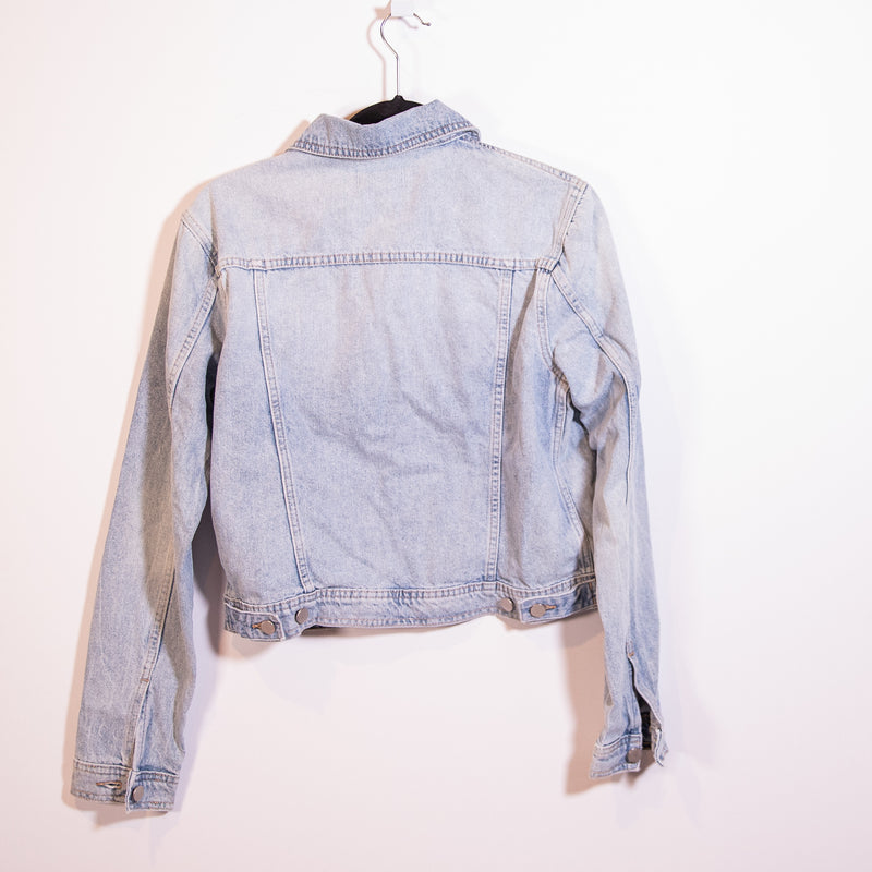 DL1961 Vika Classic Cotton Mid Weight Non Stretch Denim Jacket In Fountain Wash