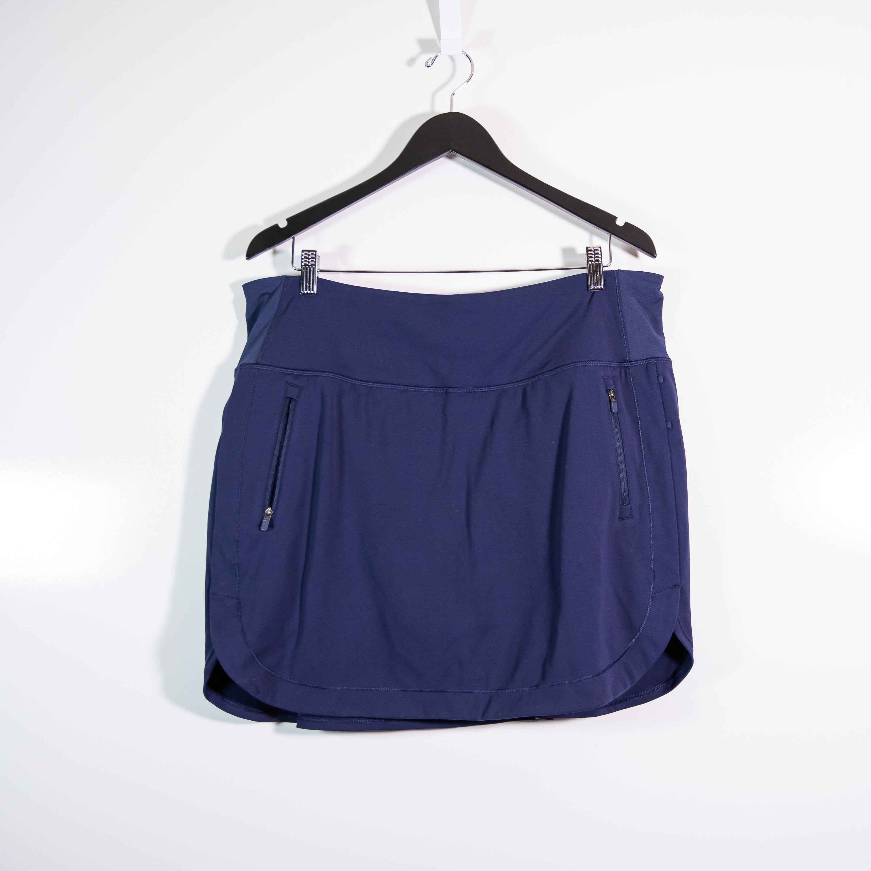 Athleta Women's Fairway Golf Tennis Athletic Work Out Mini Skort Navy Blue XL