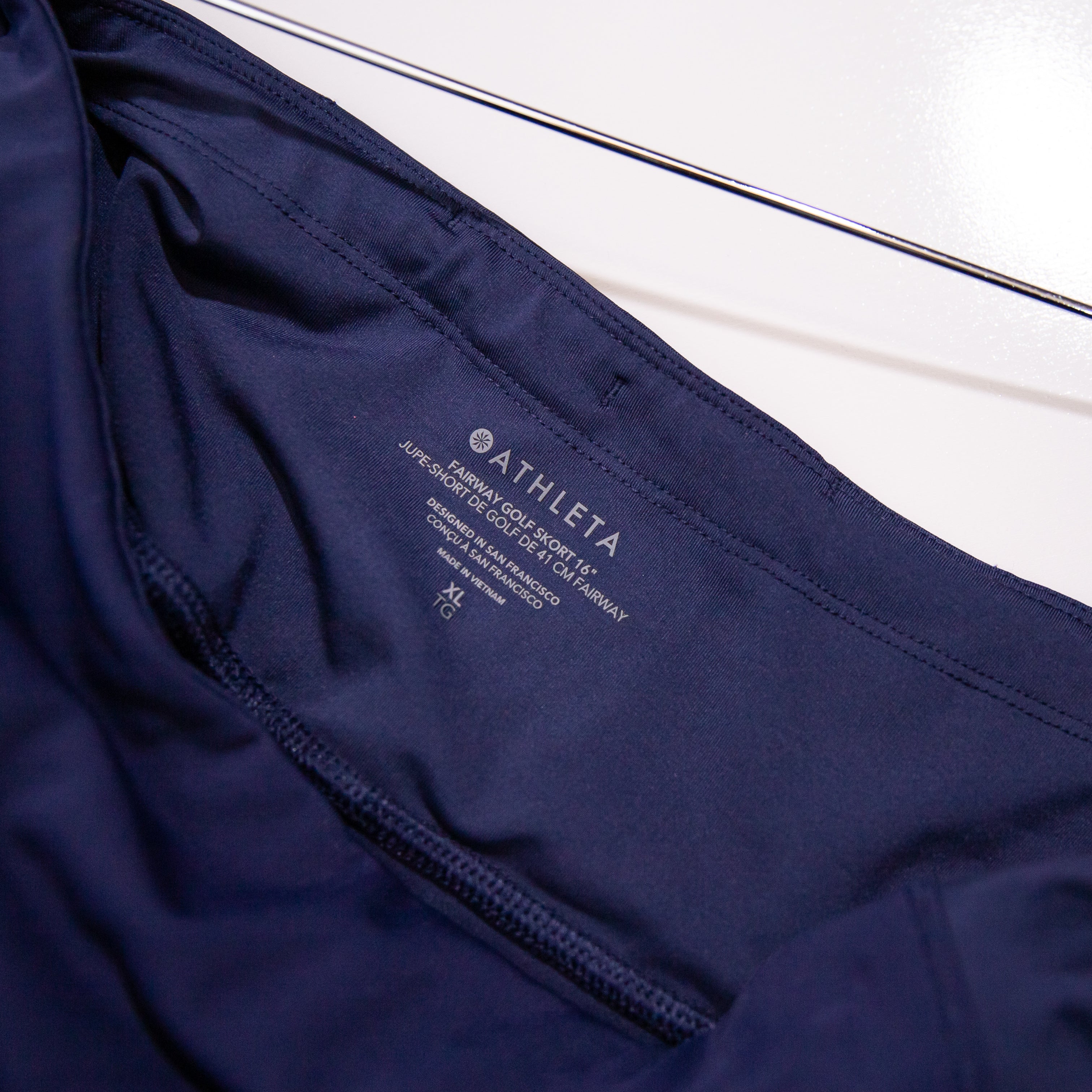 Athleta Women's Fairway Golf Tennis Athletic Work Out Mini Skort Navy Blue XL