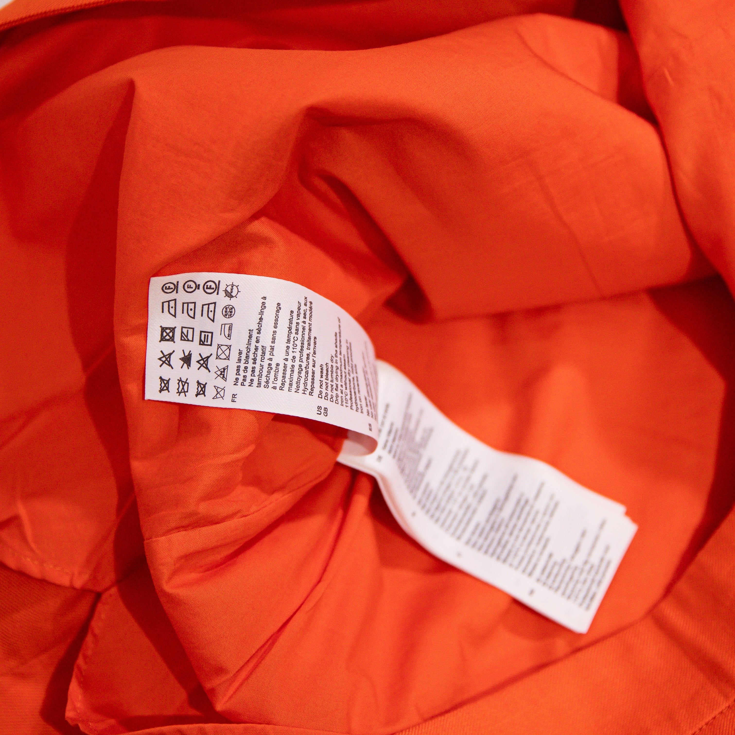 Sandro Women's Linen Button Front Pockets A Line Mini Skirt Orange Small