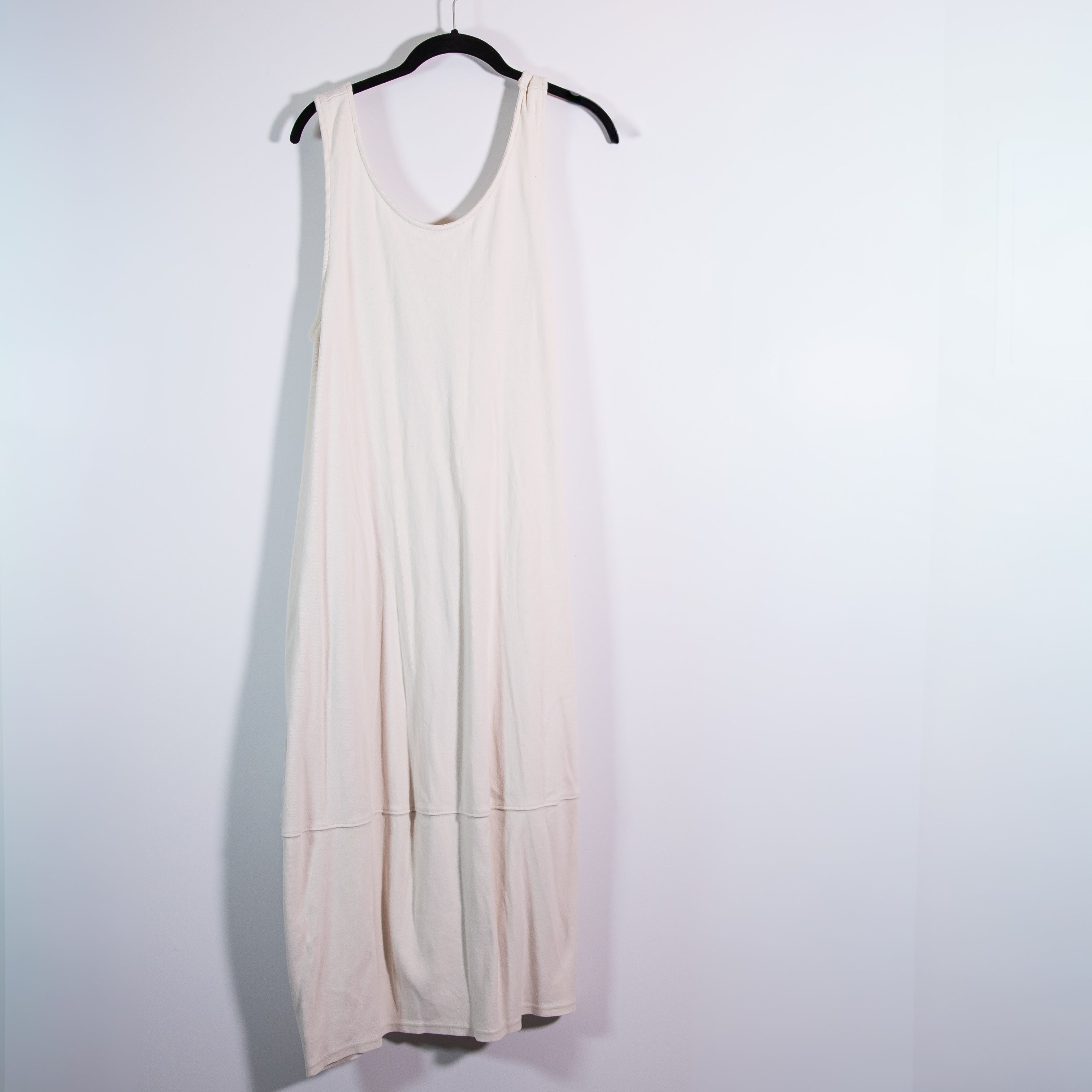 Free People FP Beach Cotton Scoop Neck Sleeveless Pullover Maxi Dress Ivory S