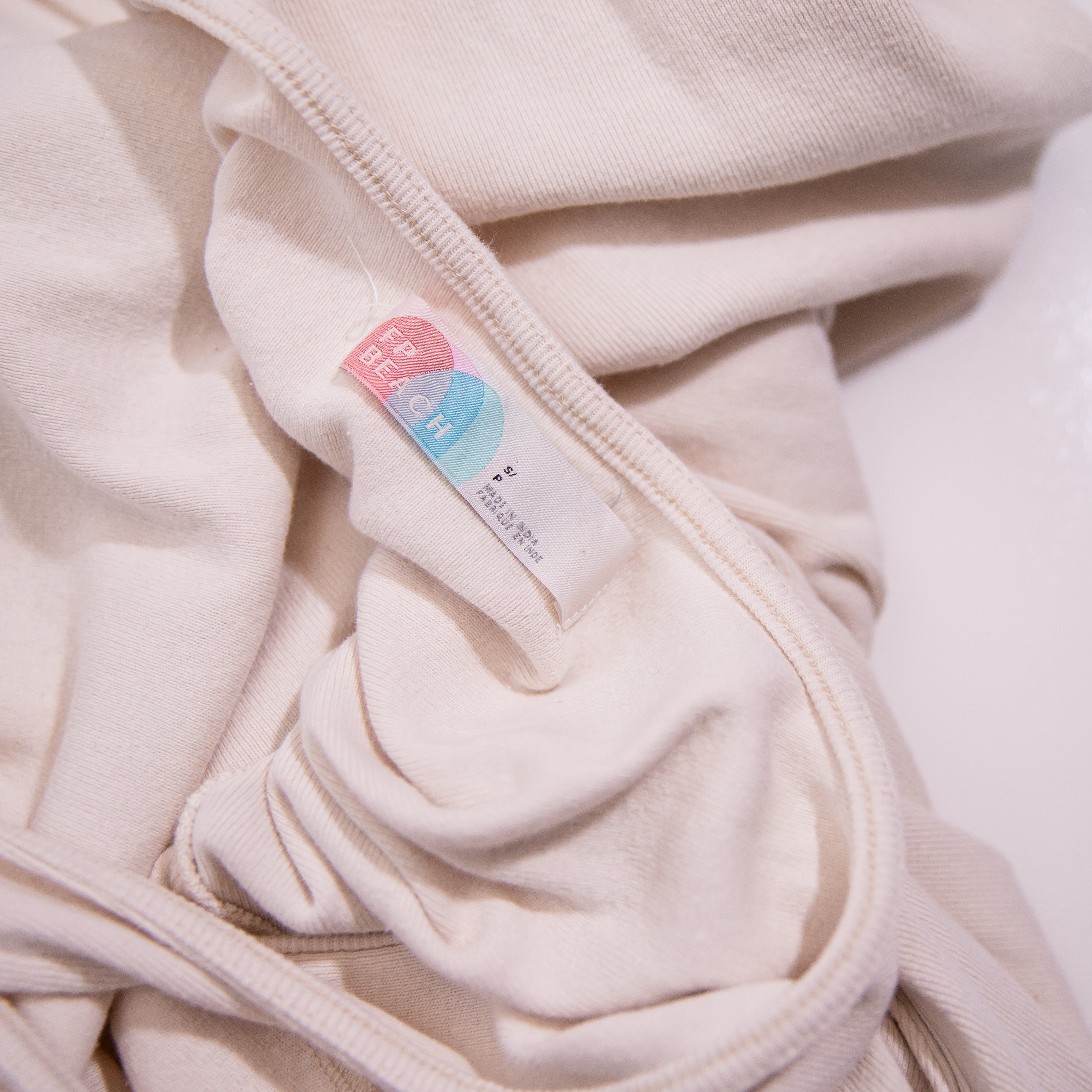 Free People FP Beach Cotton Scoop Neck Sleeveless Pullover Maxi Dress Ivory S